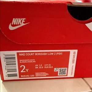 Nike Court Borough Low 2 Kids Sneakers - White
